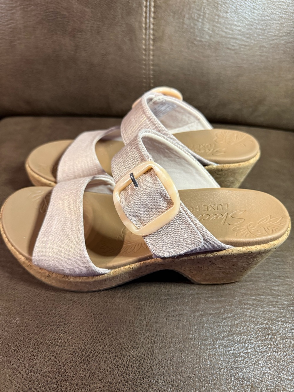 Skechers Womens Cali Brystol Natural 7